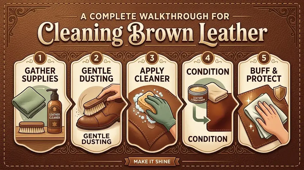 A Complete Walkthrough for Cleaning Brown Leather