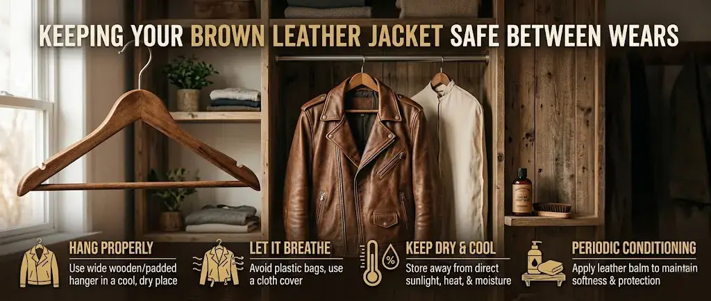 Keeping Your Brown Leather Jacket Safe Between Wears