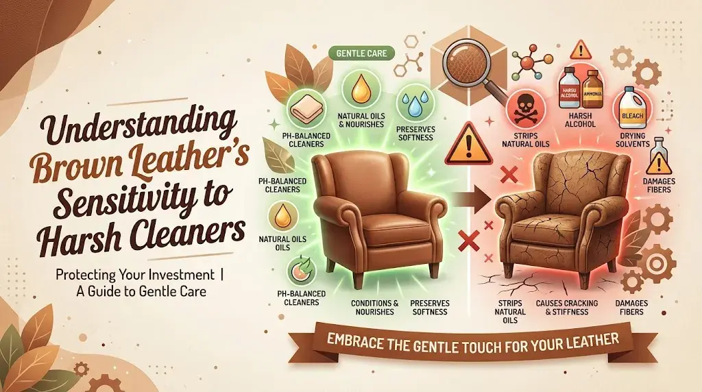 Understanding Brown Leather’s Sensitivity to Harsh Cleaners