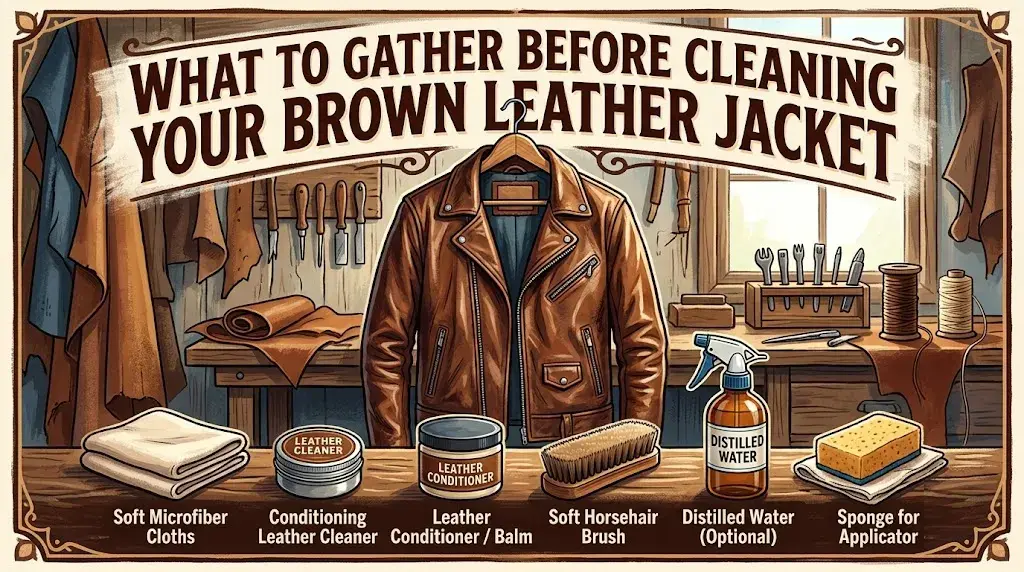 What to Gather Before Cleaning Your Brown Leather Jacket