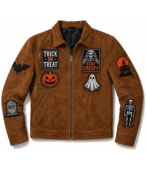 Halloween Vintage Brown Horror Jacket