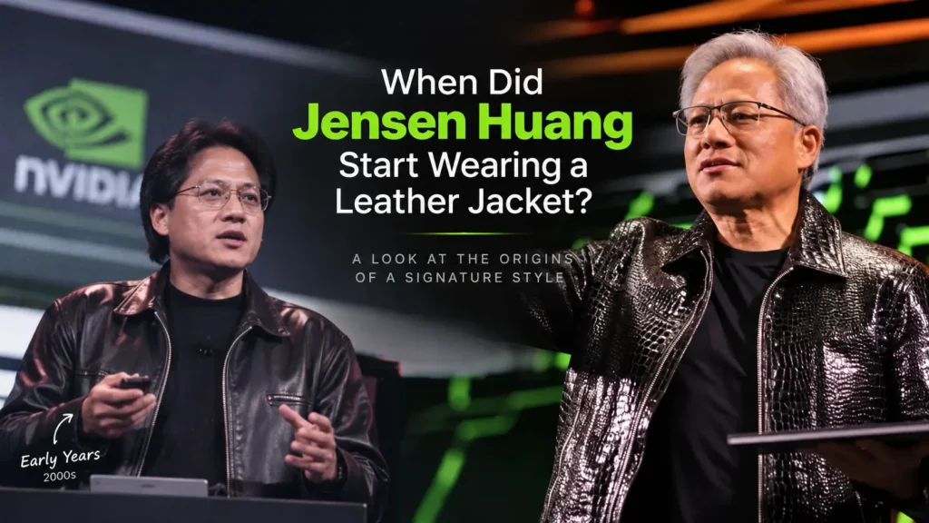 when did jensen huang start wearing leather jacket
