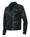 Black Biker Leather Jacket For Women Side Image