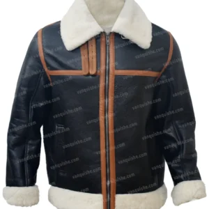 Men B3 Bomber Shearling Fur Winter Jacket