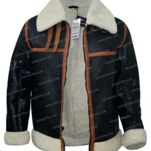 Men B3 Bomber Shearling Fur Winter Jacket Image