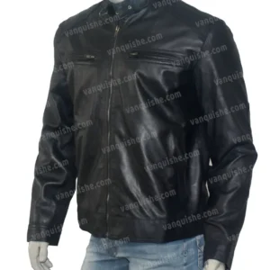 Men-Bluster-Cafe-Racer-Black-Slim-Fit-Biker-Leather-Jacket-Side