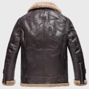 Mens-B3-Shearling-Fur-Dark-Brown-Jacket