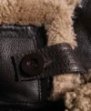 Mens B3 Shearling Fur Sheepskin Brown Jacket