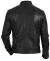 Mens Biker Black Moto Leather Jacket