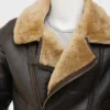 Mens Black and Brown Shearling Jacket