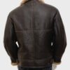 Mens Black and Brown Shearling Real Leather Jacket
