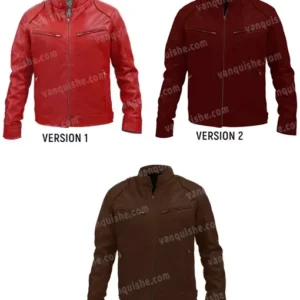 Mens Cafe Racer Multiple Colors Biker Leather Jacket