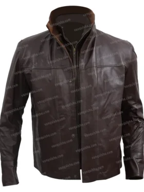 Mens-Distressed-Brown-Classic-Collar-Leather-Jacket