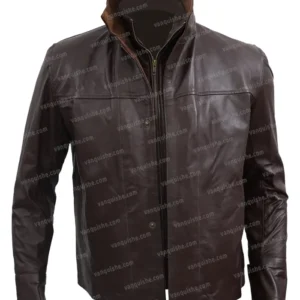 Mens-Distressed-Brown-Classic-Collar-Leather-Jacket
