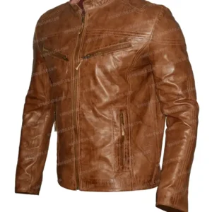 Mens-Fitted-Tan-Brown-Cafe-Racer-Motorcycle-Leather-Jacket-Side