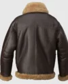 Mens Genuine Shearling Fur B3 Bomber Leather Jacket