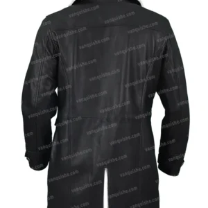 Mens Lambskin Leather Black Fur Coat