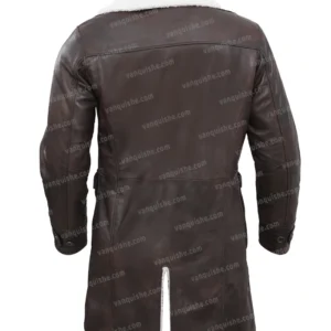 Mens Lambskin Leather Brown Fur Coat