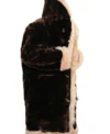 Mens Long Real Beaver Fur Coat