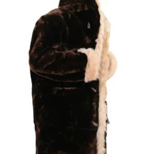 Mens Long Real Beaver Fur Coat