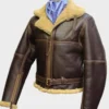B3 Bomber WW2 RAF Sheepskin Leather Brown Jacket