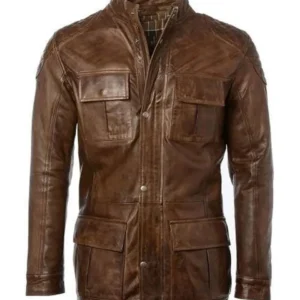 Four-Flap-Pockets-Quilted-Shoulders-Brown-Jacket