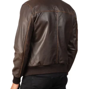 Four Pockets Chocolate Brown Bomber Jacket