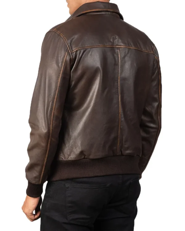 Four Pockets Chocolate Brown Bomber Jacket