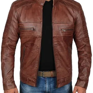 Mens-04-Zipper-Pockets-Padded-Leather-Jacket