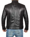 Mens-04-Zipper-Pockets-Padded-Leather-Jacket-Black-Back