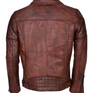 Mens-Asymmetrical-Zipper-Brown-Jacket