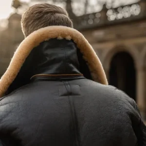 Mens-B3-Bomber-Heavy-Shearling-Black-Leather-Jacket-Back