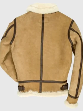 Mens B3 Bomber Tan Brown Suede Jacket