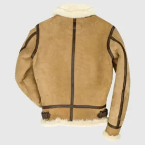 Mens B3 Bomber Tan Brown Suede Jacket
