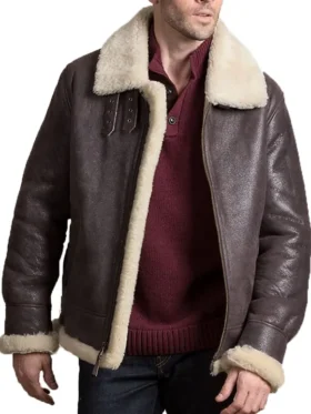Mens-Brown-B-3-Farrier-Aviator-Leather-Jacket