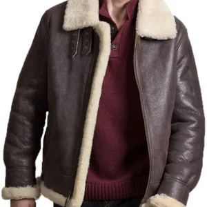 Mens-Brown-B-3-Farrier-Aviator-Leather-Jacket