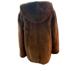 Mens-Brown-Beige-Colorblocked-Mink-Fur-Jacket-With-Hood