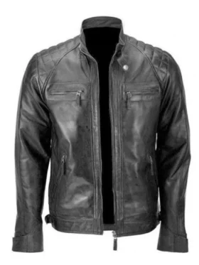 Mens-Diamond-Quilted-Shoulders-Skull-Black-Leather-Jacket
