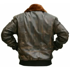Mens-Distressed-Brown-G-1-Bomber-Leather-Jacket-Back