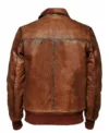 Mens-Distressed-Brown-Stand-Up-Bomber-Leather-Jacket-Back