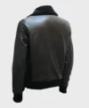 Mens Leather Black Bomber Jacket