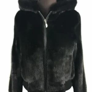 Mens-Mink-Fur-Black-Bomber-Jacket-With-Hood