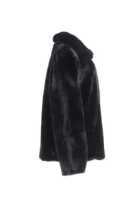 Mens Old Fashion Black Mink Fur Coat