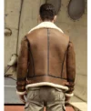 Mens-RAF-Aviator-B3-Bomber-Brown-Leather-Jacket-Back