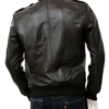 Mens Rib Knitted Erect Collar Bomber Jacket