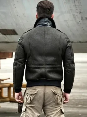 Mens Shearling Black G 1 Bomber Jacket