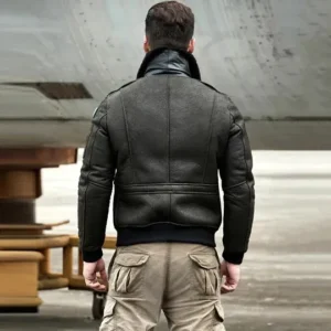Mens Shearling Black G 1 Bomber Jacket