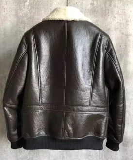 Mens Shearling G-1 Bomber Brown Leather Jacket