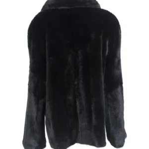 Mens Vintage Black Mink Fur Coat