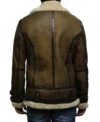 Mens-Waxed-Olive-Green-B3-Bomber-Leather-Jacket-Back